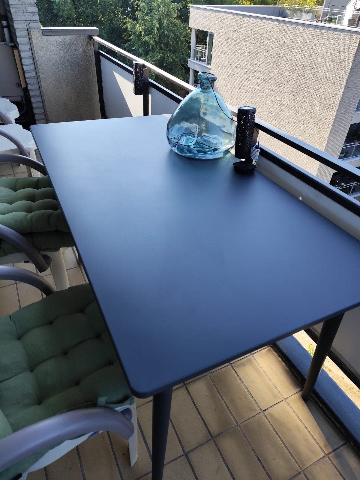 metalen tafel voor binnen en buiten 79€ antracietgrijs, Enlèvement, Comme neuf, Rectangulaire, Métal