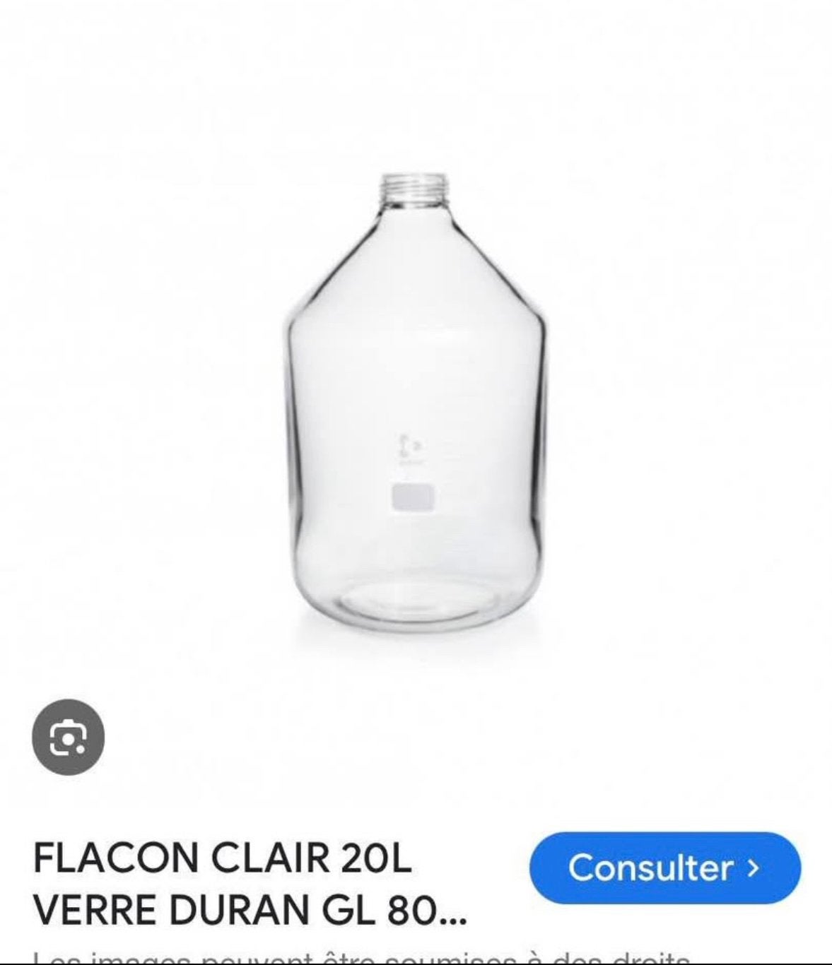 Glazen fles voor apotheek Schott, Ophalen