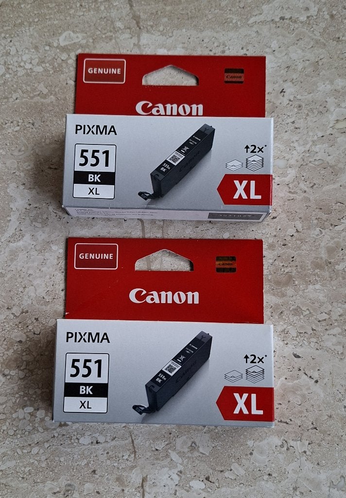 Nieuw 2 x Canon CLI 551 Black XL, Ophalen of Verzenden, Nieuw, Cartridge, Canon