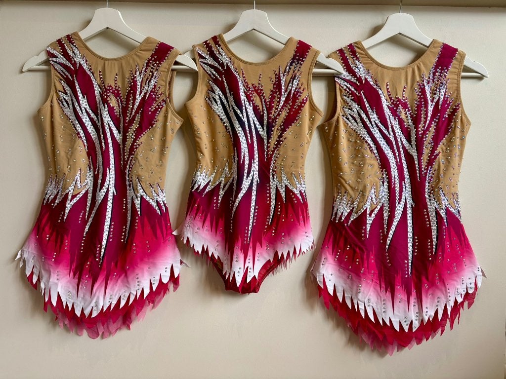 Wedstrijd Turnpakje Acrogym Turnpak Rokje Maillot Acro, Ophalen of Verzenden, Nieuw, Rood, Turnpak(je)