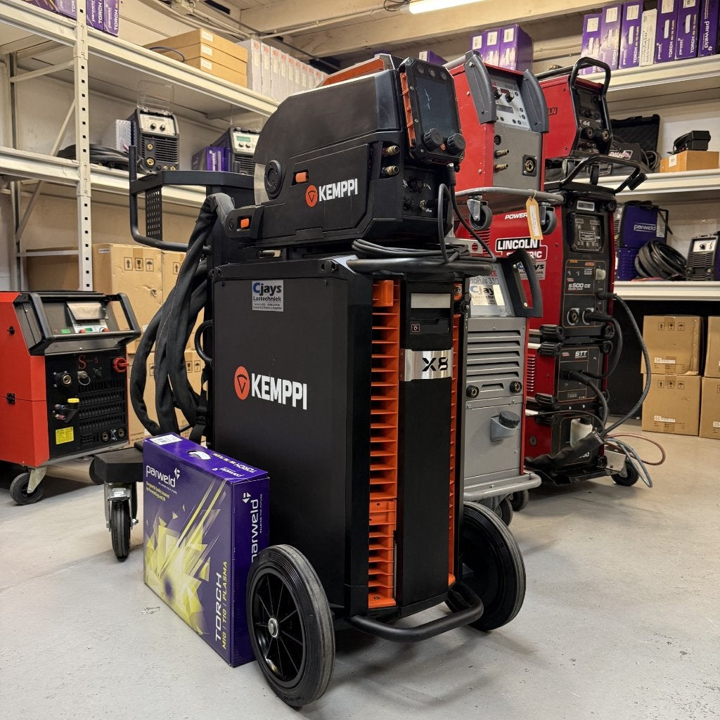 Kemppi X8 MIG Dubbel Pulse WiseFusion Laspost Halfautomaat, Doe-het-zelf en Bouw, Ophalen of Verzenden, Zo goed als nieuw, 250 ampère