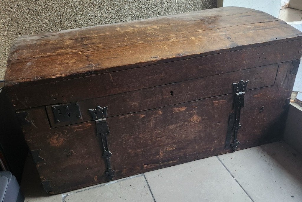 Ancienne caisse en bois - Vintage, 50 – 75, Enlèvement, Utilisé, 50 à 75 cm