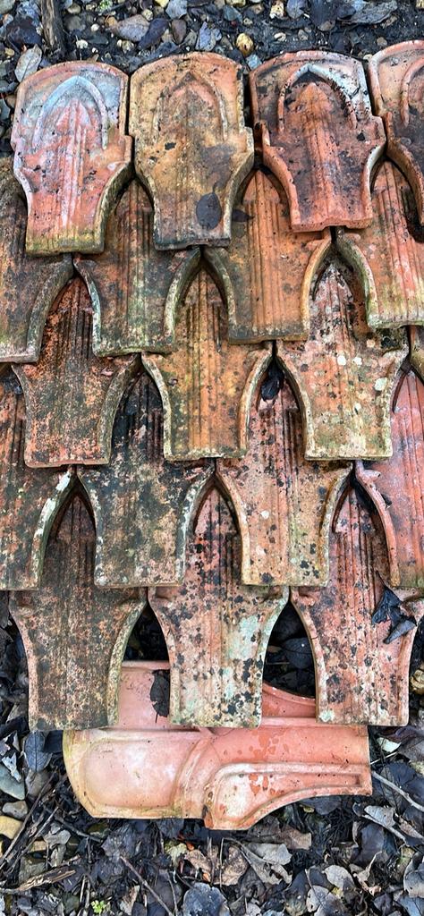 Vioolpannen franse dakpannen tuilles violin, Ophalen, Gebruikt, Bakstenen