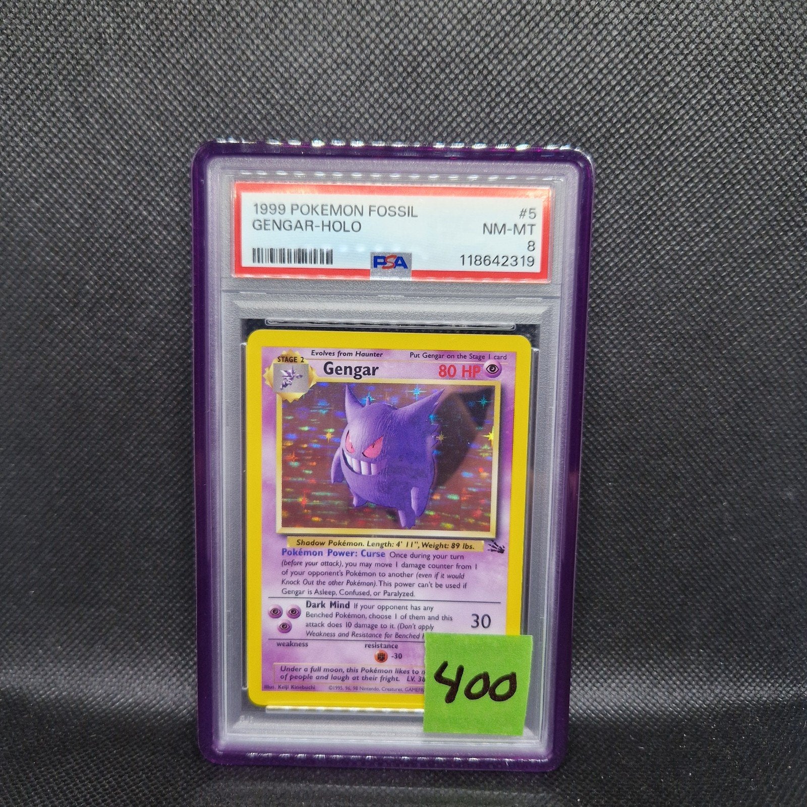 Gengar Holo Fossil PSA 8, Ophalen of Verzenden