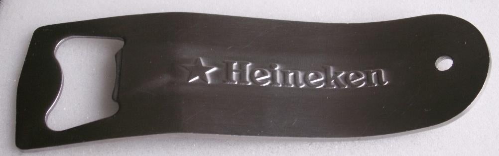 Heineken metalen fles opener flesopener gebogen, Ophalen of Verzenden, Nieuw, Flesopener, Heineken