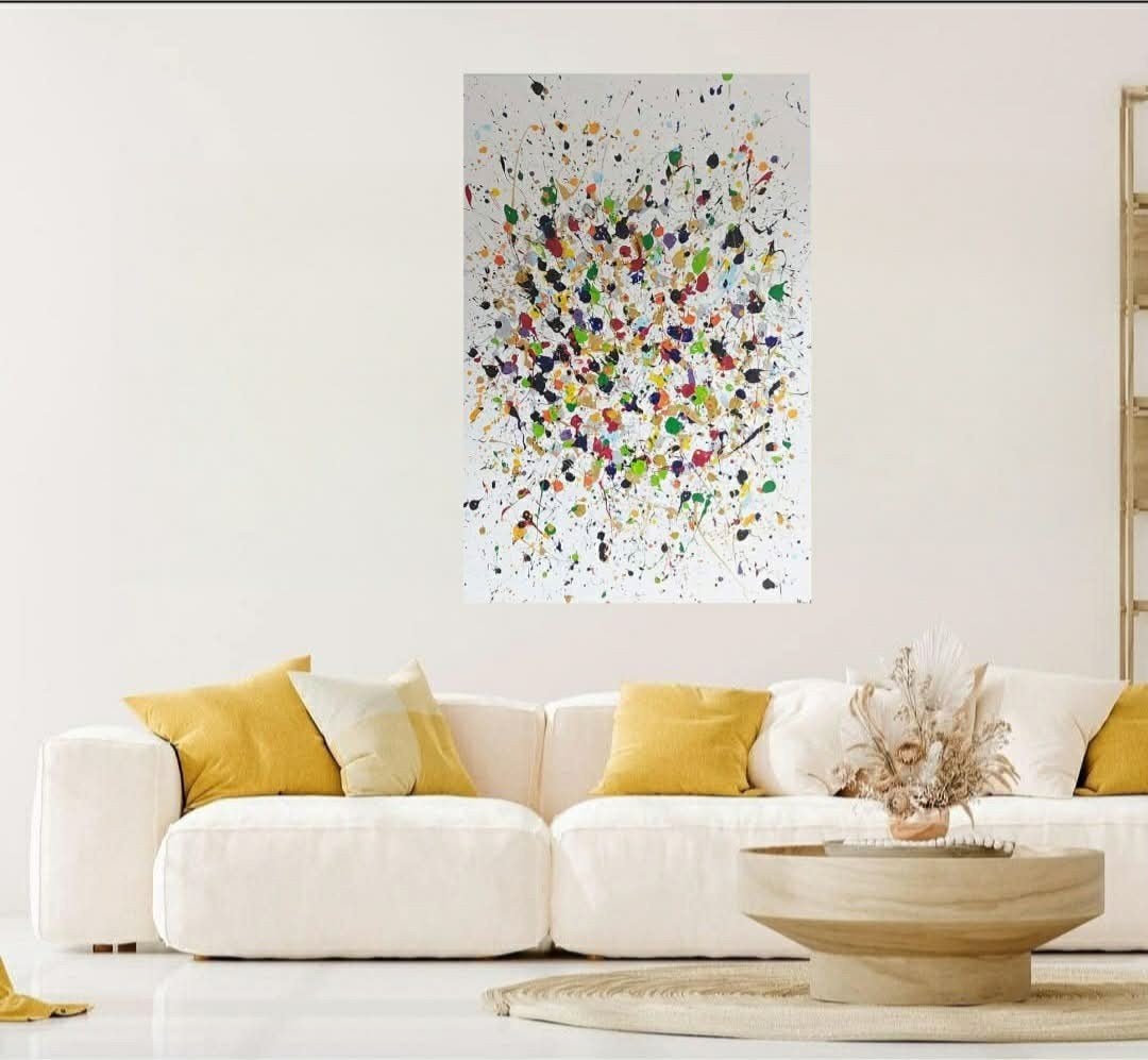 Fais ce qui te rend heureuse, Antiquités & Art, Art | Peinture | Abstraite, Enlèvement