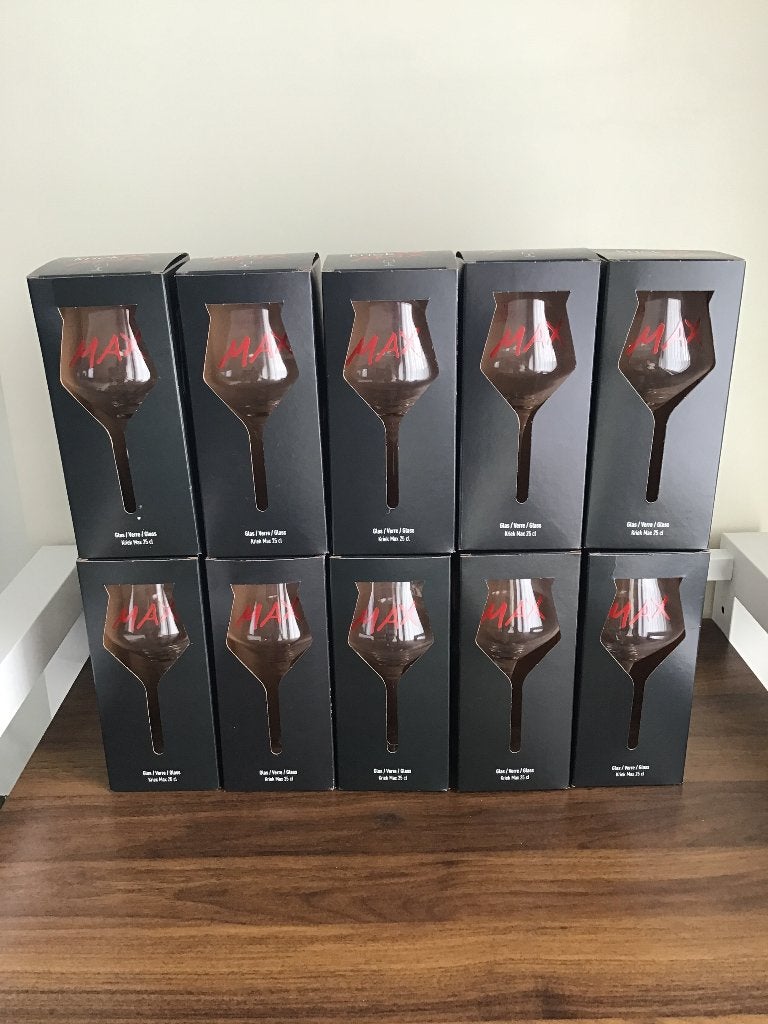 10 x bierglas Kriek Max., Ophalen, Nieuw, Bierglas