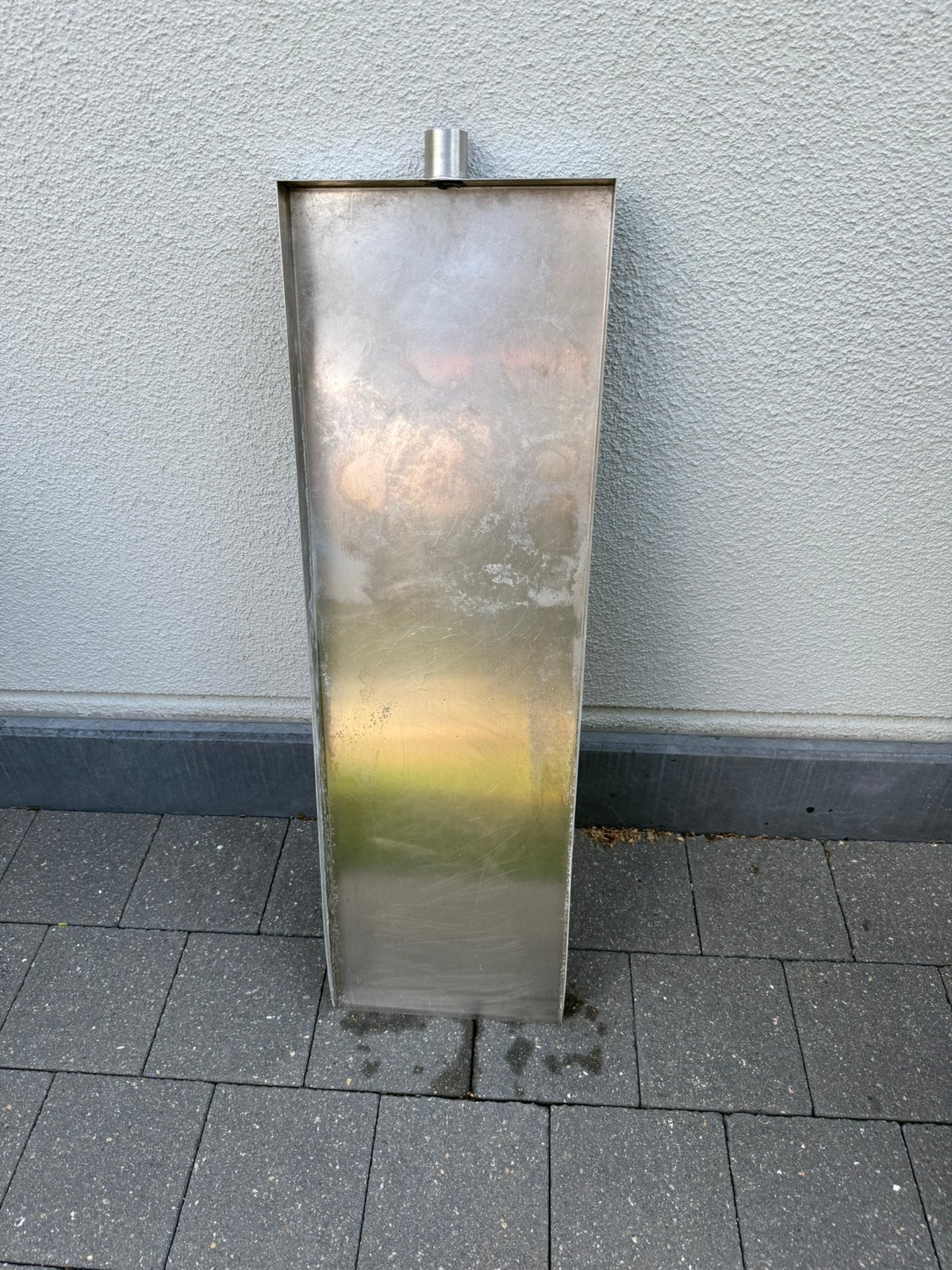 Inox waterval voor aan de vijver met draadkoppeling, Ophalen of Verzenden, Zo goed als nieuw