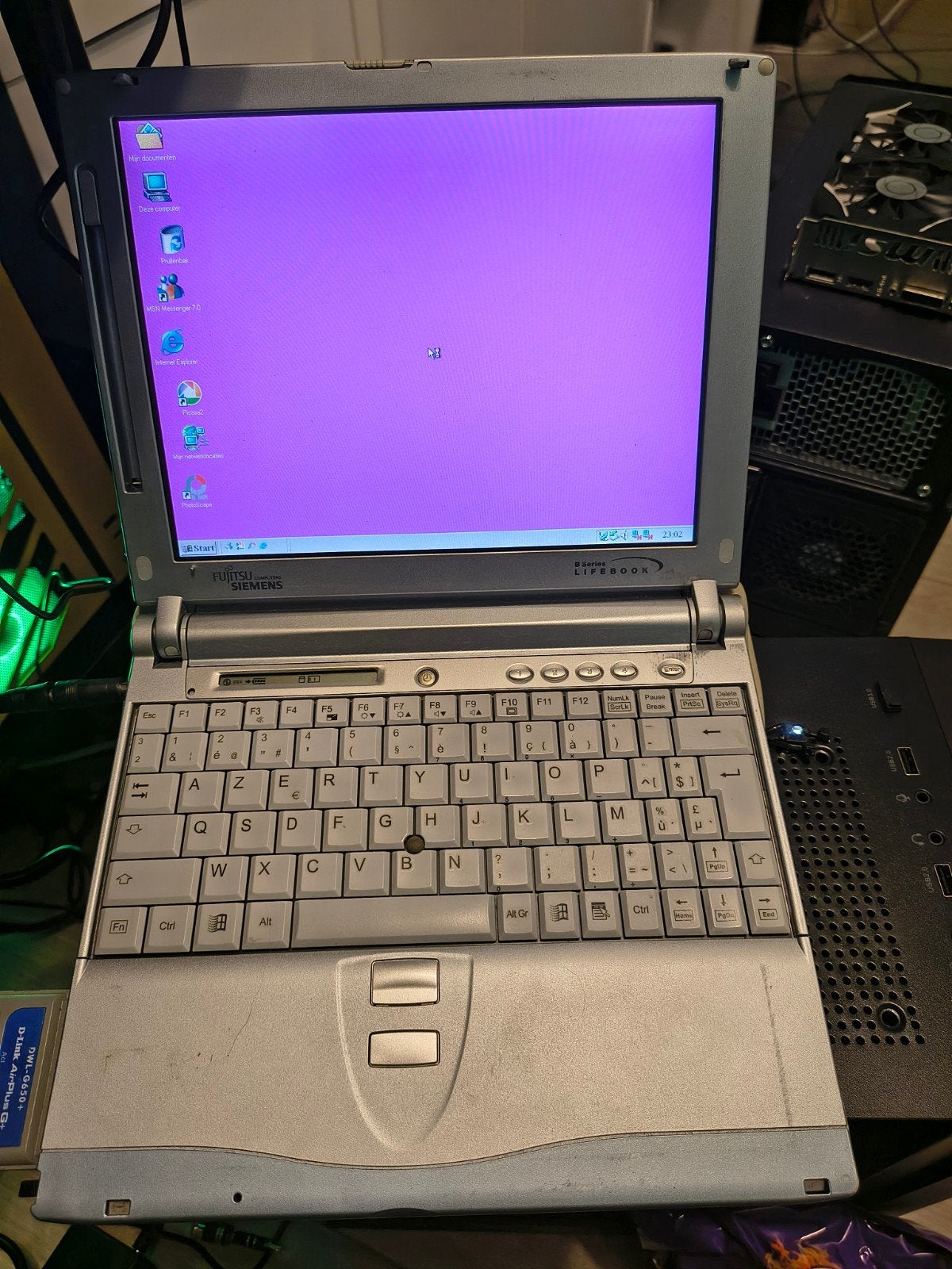 Fujitsu Siemens LIFEBOOK – Retro laptop + docking station, Computers en Software, Ophalen of Verzenden, HDD