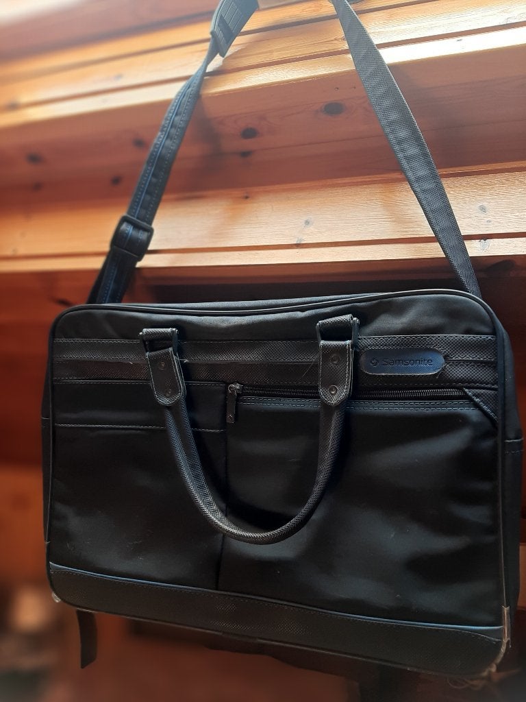 donkerblauwe boekentas SAMSONITE, Ophalen, Gebruikt