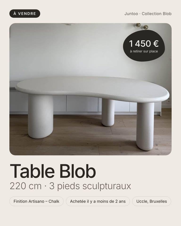 Juntoo eettafel, Ophalen, Overige materialen, 100 tot 150 cm, 200 cm of meer