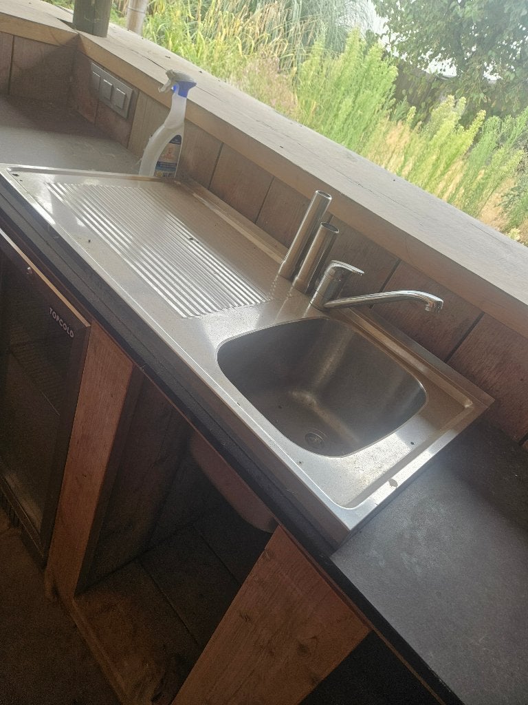 Évier avec robinet, Maison & Meubles, Enlèvement, Utilisé, 100 à 150 cm, Moins de 100 cm