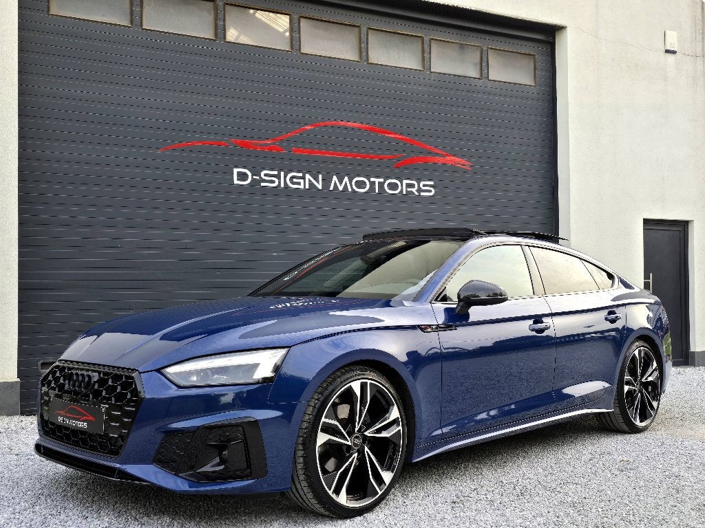 AUDI A5 SPORTBACK 35 TFSI (150pk) COMPETITION 2024 34.072km, Auto's, 4 zetels, 4 cilinders, 1984 cc, Blauw