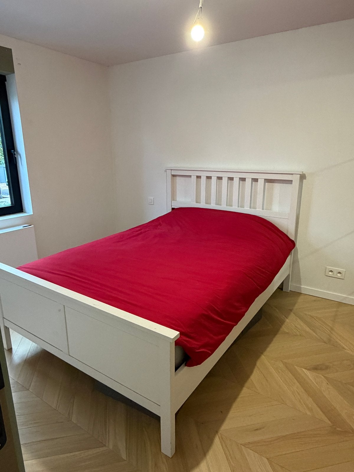 Ikea bed Hemnes 140x200 met matras, Huis en Inrichting, Slaapkamer | Bedden, Ophalen, Gebruikt, Wit, 140 cm