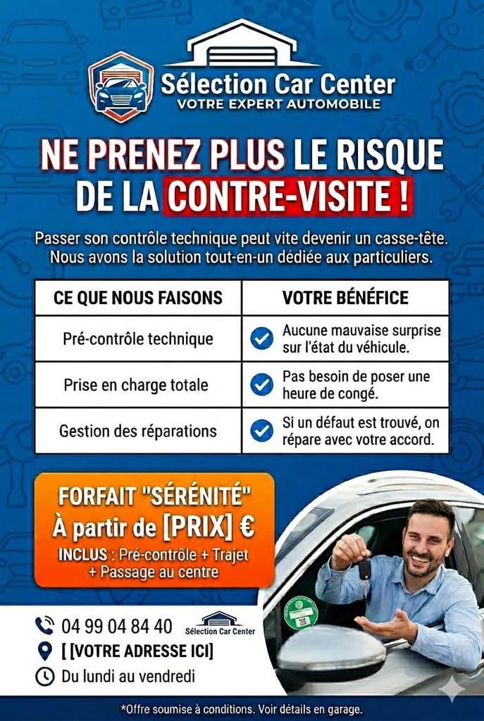 Servce de passage au contrôle technique particulier, Enlèvement