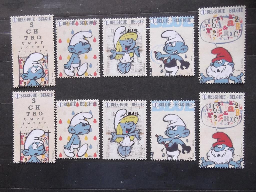 4749-4753 60 Smurfenjaren - 60 ans des Schtroumpfs, Timbres & Monnaies, Enlèvement ou Envoi, Non oblitéré, Timbre-poste