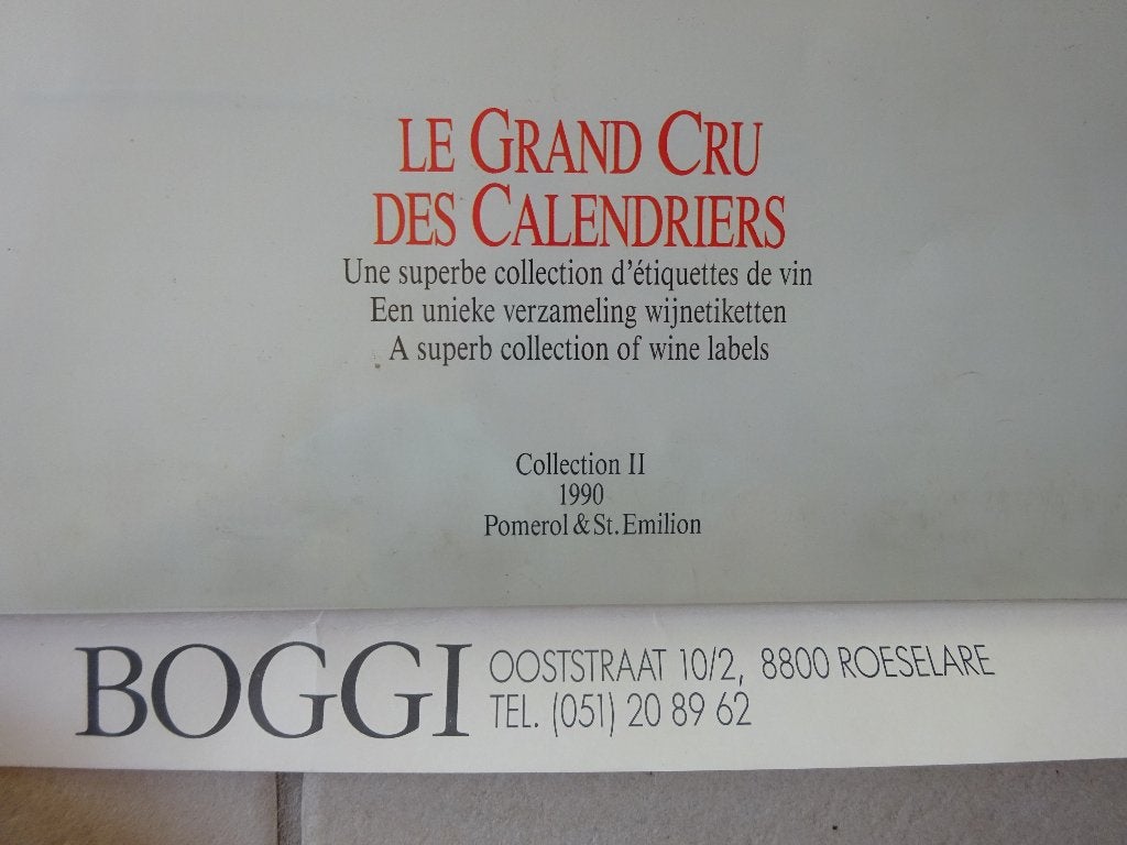 Wijn kalender 1990 Pomerol - Saint-Emilion, Ophalen of Verzenden, Gebruikt, Rode wijn