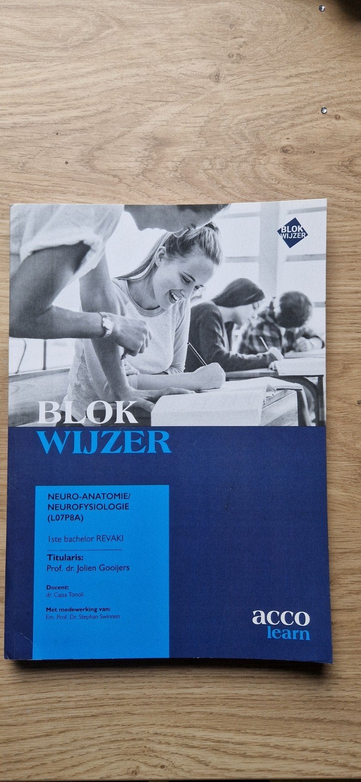 Blokwijzer - Neuro-anatomie/ neurofysiologie ( L07P8A), Boeken, Ophalen of Verzenden