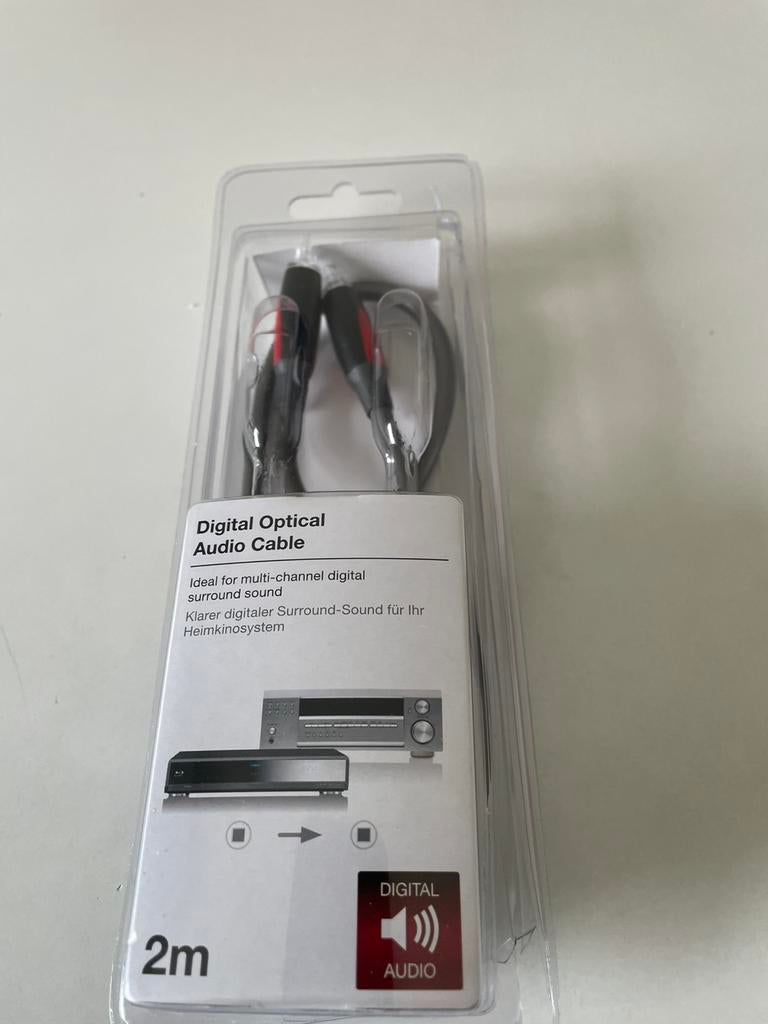 Câble audio optique numérique Belkin, 2 m, Enlèvement ou Envoi, Comme neuf, 2 à 5 mètres, Câble optique