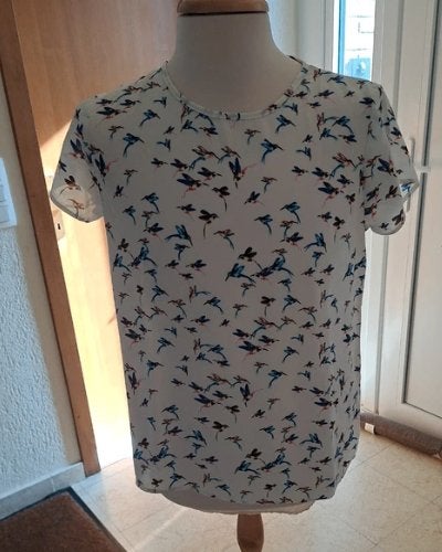 Bel&Bo shirt met kolibries 40, Ophalen of Verzenden, Zo goed als nieuw, Maat 38/40 (M), Meerkleurig