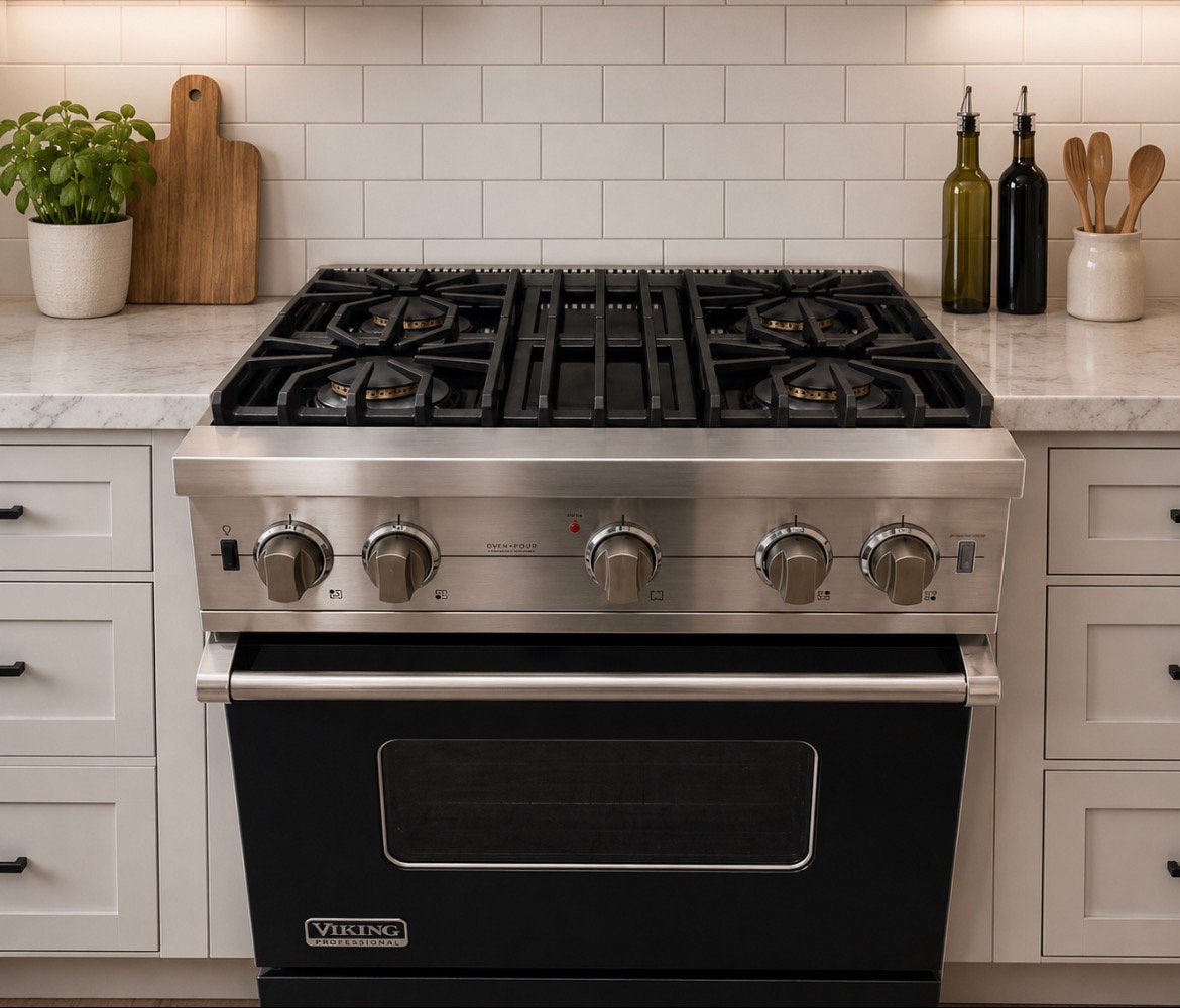 Cuisinière à gaz Viking de luxe en bon état, Enlèvement, Comme neuf, Autoportant