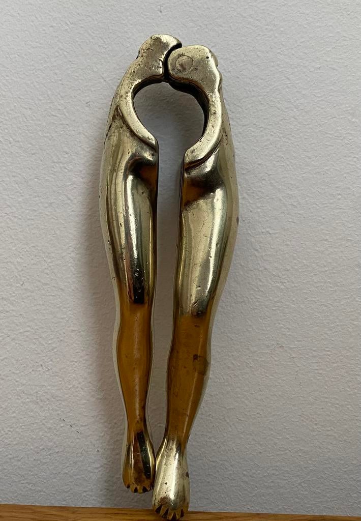 Casse-noix vintage en laiton, jambes de femme, 1950/60, Enlèvement ou Envoi