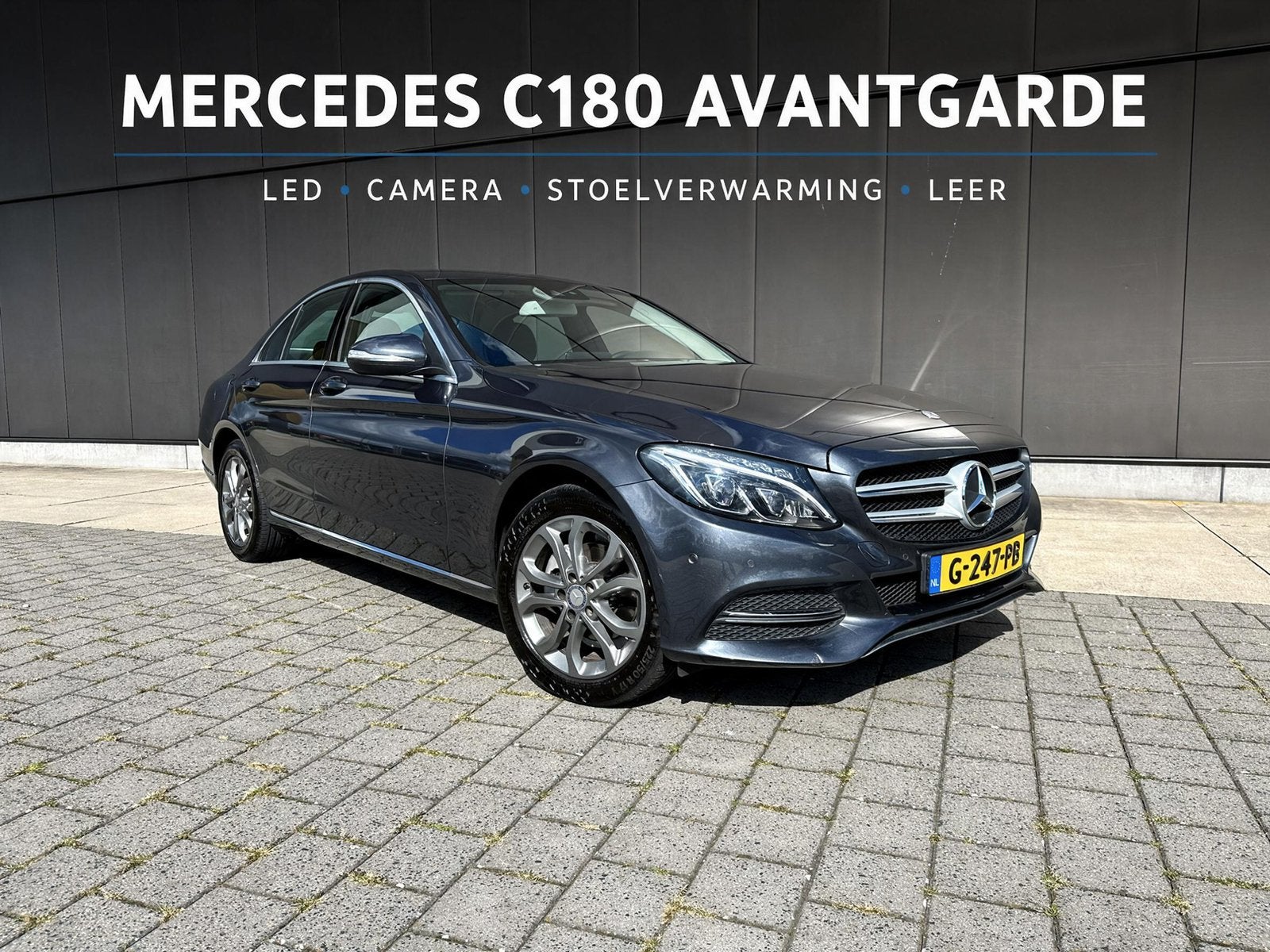 Mercedes C180 Avantgarde | Burmester | Cuir |92dkm|Siègesch, Autos, Argent ou Gris, 1800 kg, Euro 6, Entretenue par le concessionnaire