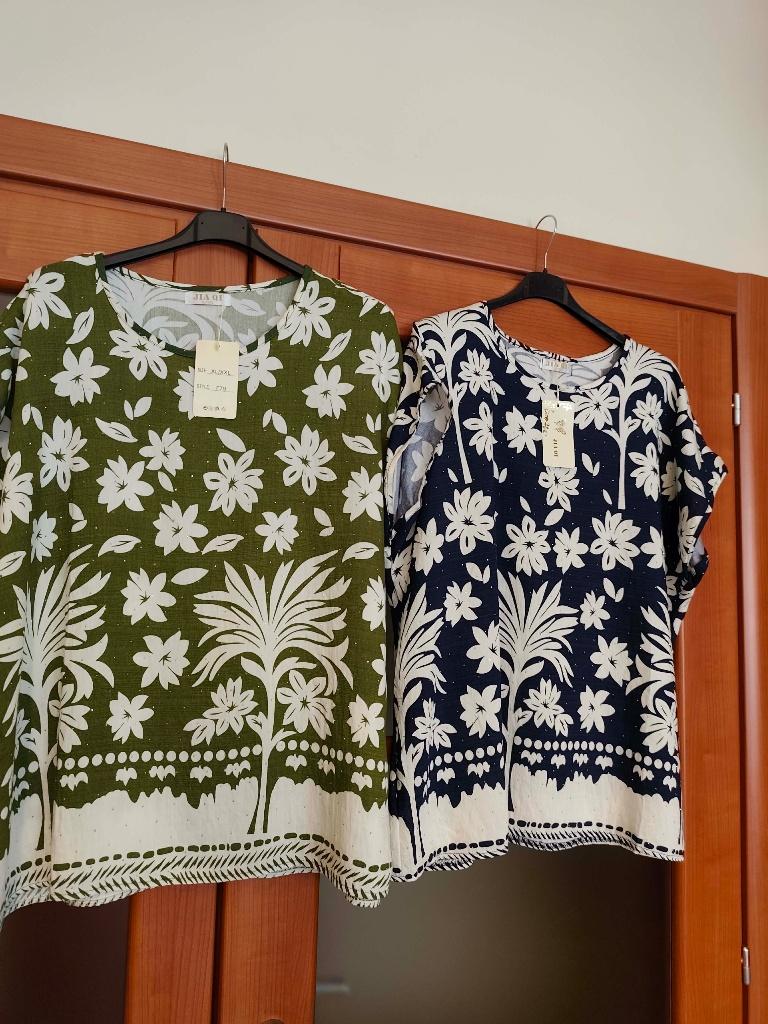 Set van 2 katoenen linnen blouses XL/XXL, Kleding | Dames, Blouses en Tunieken, Maat 46/48 (XL) of groter, Nieuw, Ophalen of Verzenden