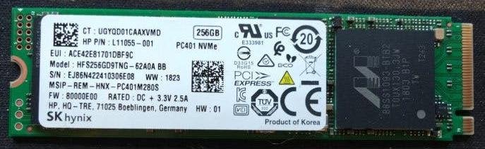 SK hynix PC401 256Go NVMe M.2 SSD : 99 % de santé, Enlèvement ou Envoi, SSD, Interne, Utilisé