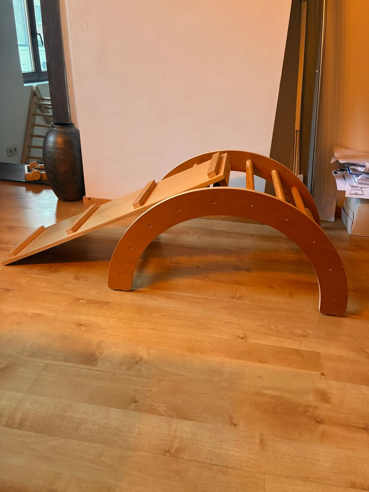 Houten klimboog met glij-/klimplank, Kinderen en Baby's, Ophalen, Gebruikt