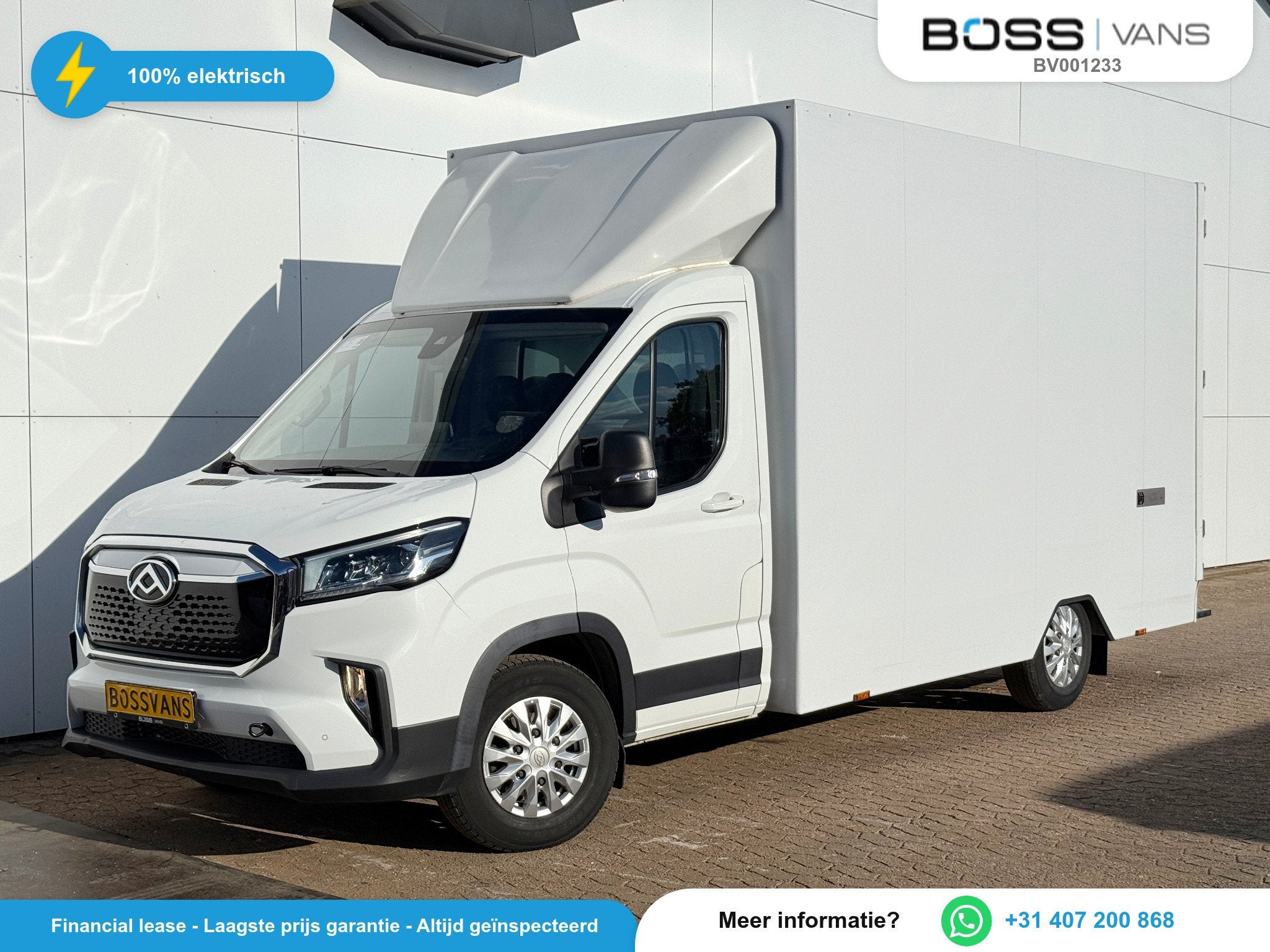 Elektrisch L4 172km WLTP Bakwagen LED Airco Adaptieve Cruise, Autos, Neuf, Achat, Entreprise, 3 places