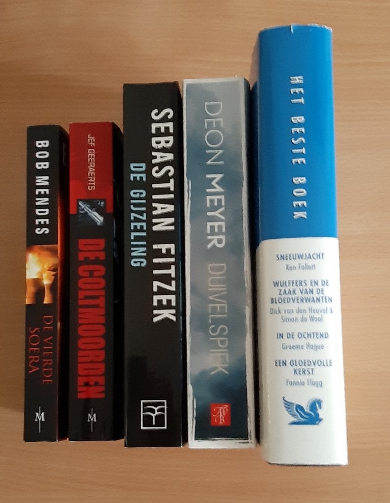 5 Detective romans., Ophalen of Verzenden, Zo goed als nieuw, Diverse auteurs
