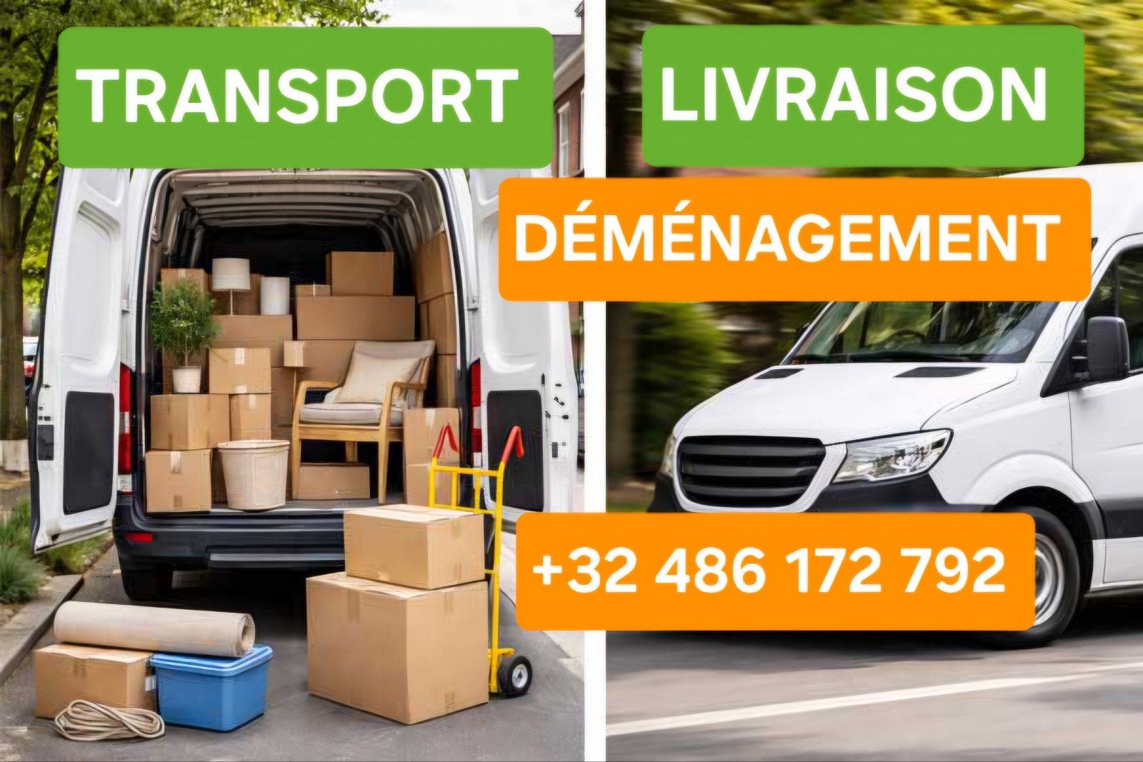 Verhuizen Camionnette Déménagement, Ophalen of Verzenden