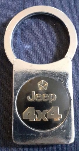 porte clé publicitaire emallé sur cuir jeep 4x4, Ophalen of Verzenden, Zo goed als nieuw, Merk