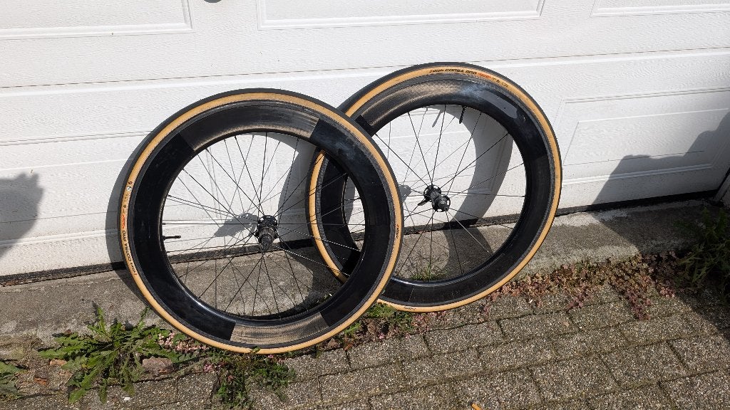 Shimano Dura Ace WH-9000 75mm carbon wielen / Tubeless, Enlèvement ou Envoi, Comme neuf, Gravelbike, Carbone