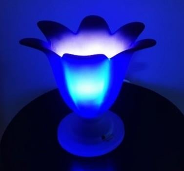 Lampe tulipe verre bleu ambiance vintage💑🤗🎁👌, Enlèvement ou Envoi