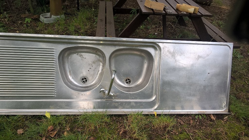 RVS spoelbak - Extra groot, Ophalen, Gebruikt, 50 tot 75 cm, 200 cm of meer