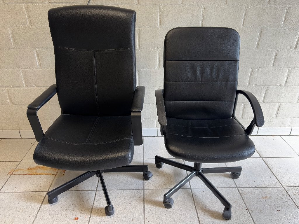Twee bureaustoelen gratis op te halen, Ophalen, Gebruikt, Zwart, Bureaustoel