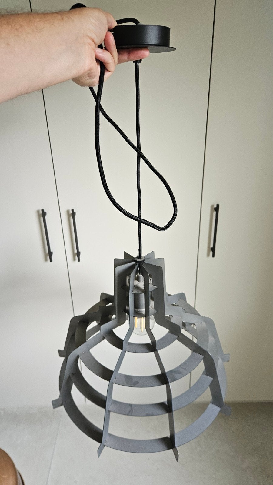 hanglamp industriële look, Ophalen, Zo goed als nieuw, Industrieel, E27 (groot)