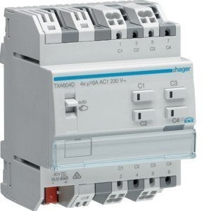 KNX schakel-/jaloezie-actor 4-voudig, 16 A capacitief, Envoi