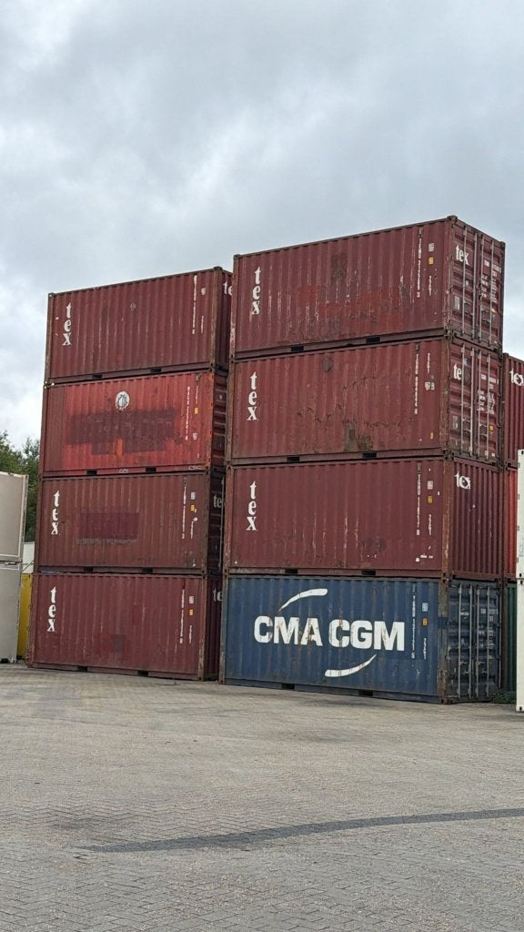 20ft zeecontainers gebruikt - diverse kleuren, Enlèvement