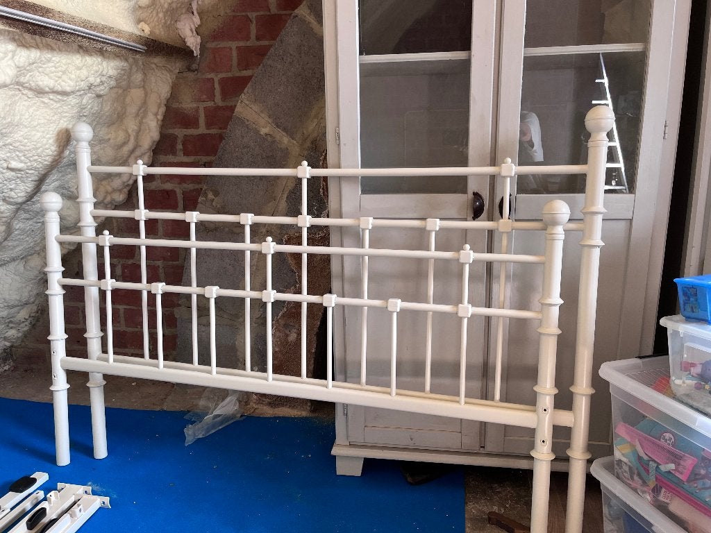 IKEA bed twijfelaar, Ophalen, Gebruikt, Wit, 140 cm