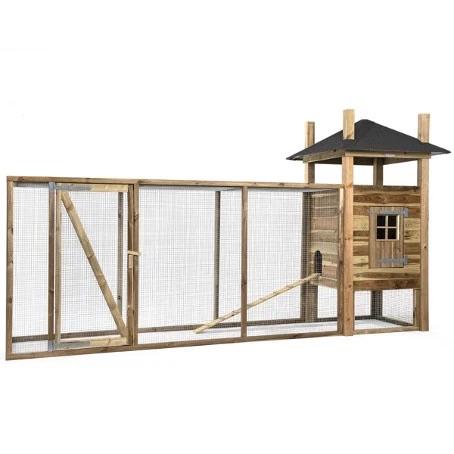 Houten Hooiberg Kippenhok Floor XL | Nachthok + Ren | Voldux, Dieren en Toebehoren, Ophalen of Verzenden