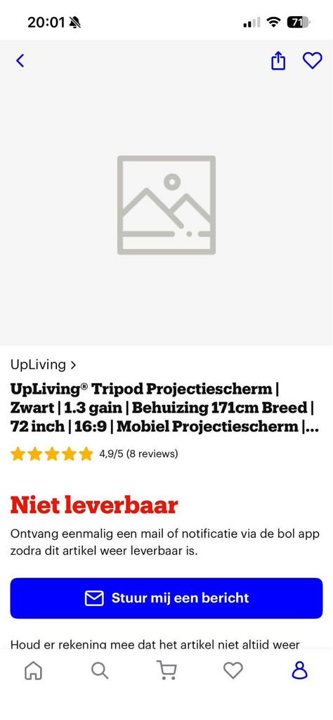 Projectiescherm, Enlèvement