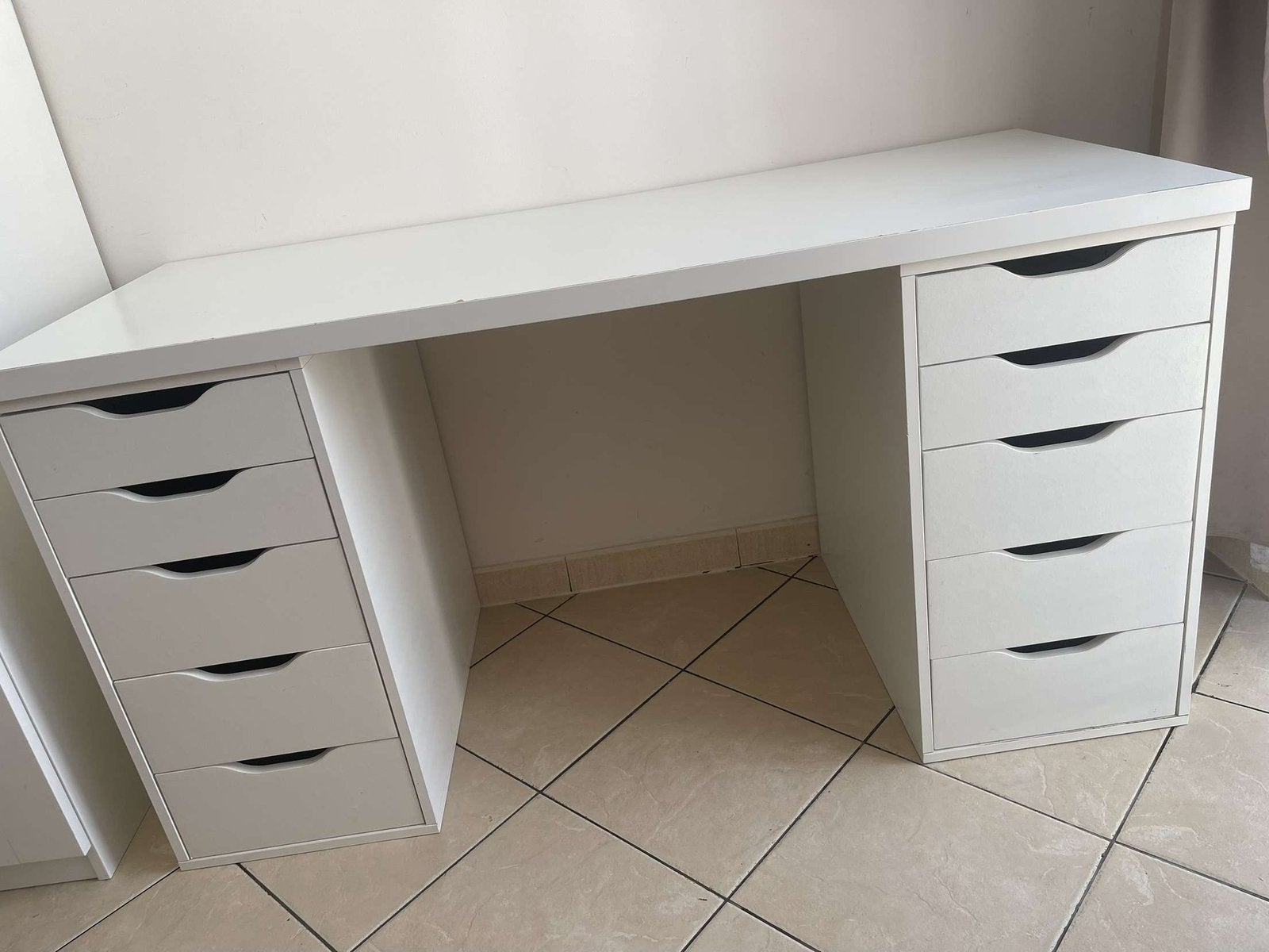 BUREAU IKEA BLANC, Maison & Meubles, Enlèvement, Comme neuf, IKEA, Blanc