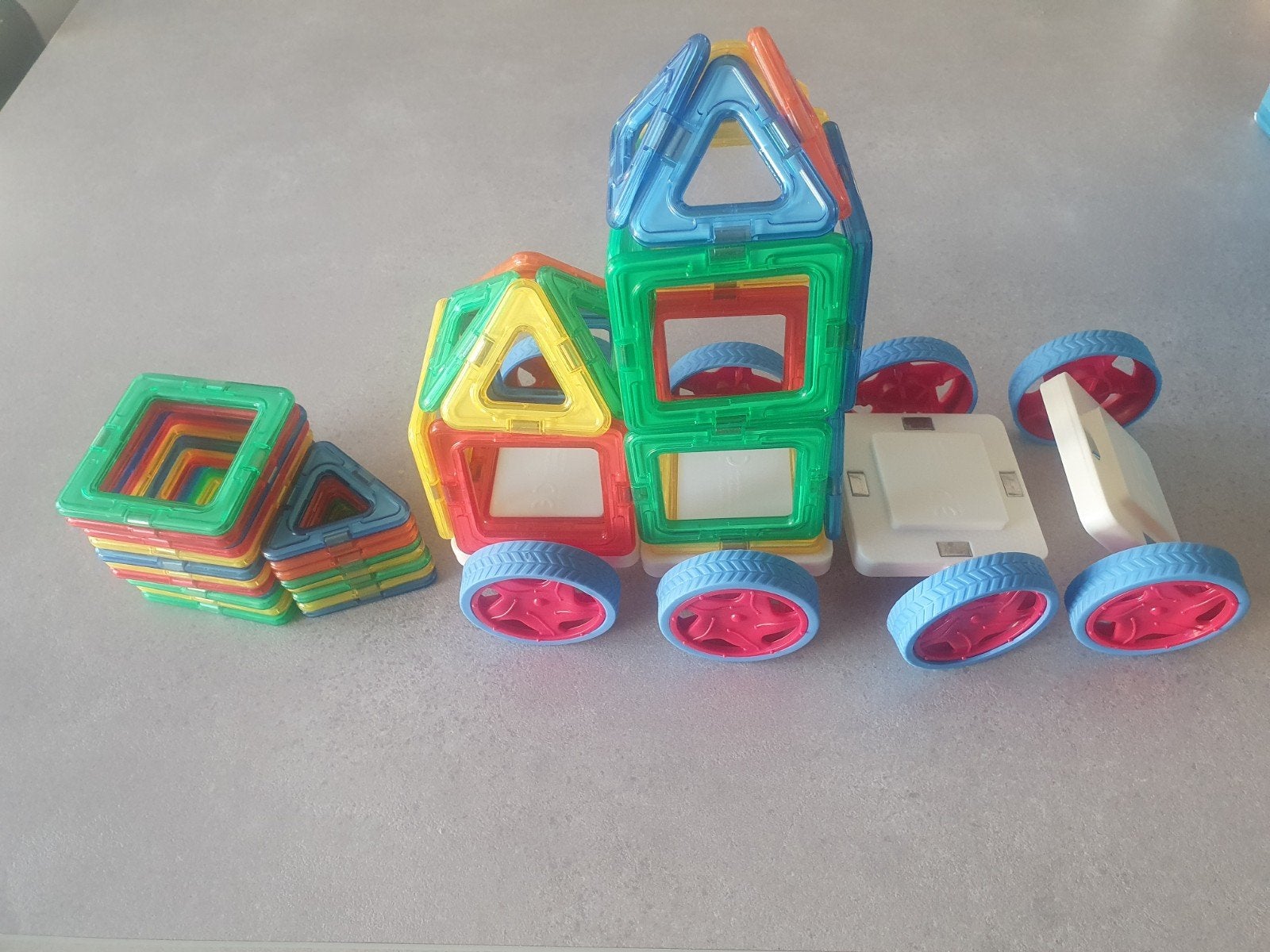 Magneettegels met wielen, Ophalen, Zo goed als nieuw, Bouwen
