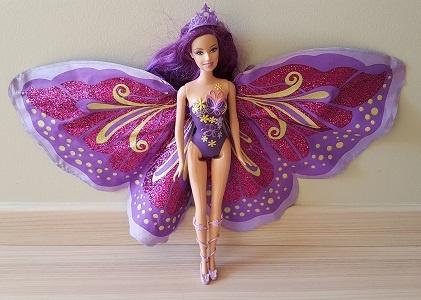 Barbie vlinderfee, Kinderen en Baby's, Speelgoed | Poppen, Ophalen of Verzenden, Zo goed als nieuw, Barbie