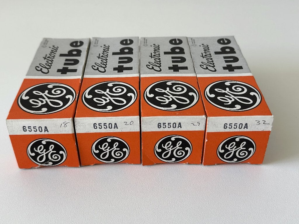 4 Tubes NOS New in Box GE 6550A Vintage (États-Unis) -Tested, TV, Hi-fi & Vidéo, Enlèvement ou Envoi, Tube ou Tubes