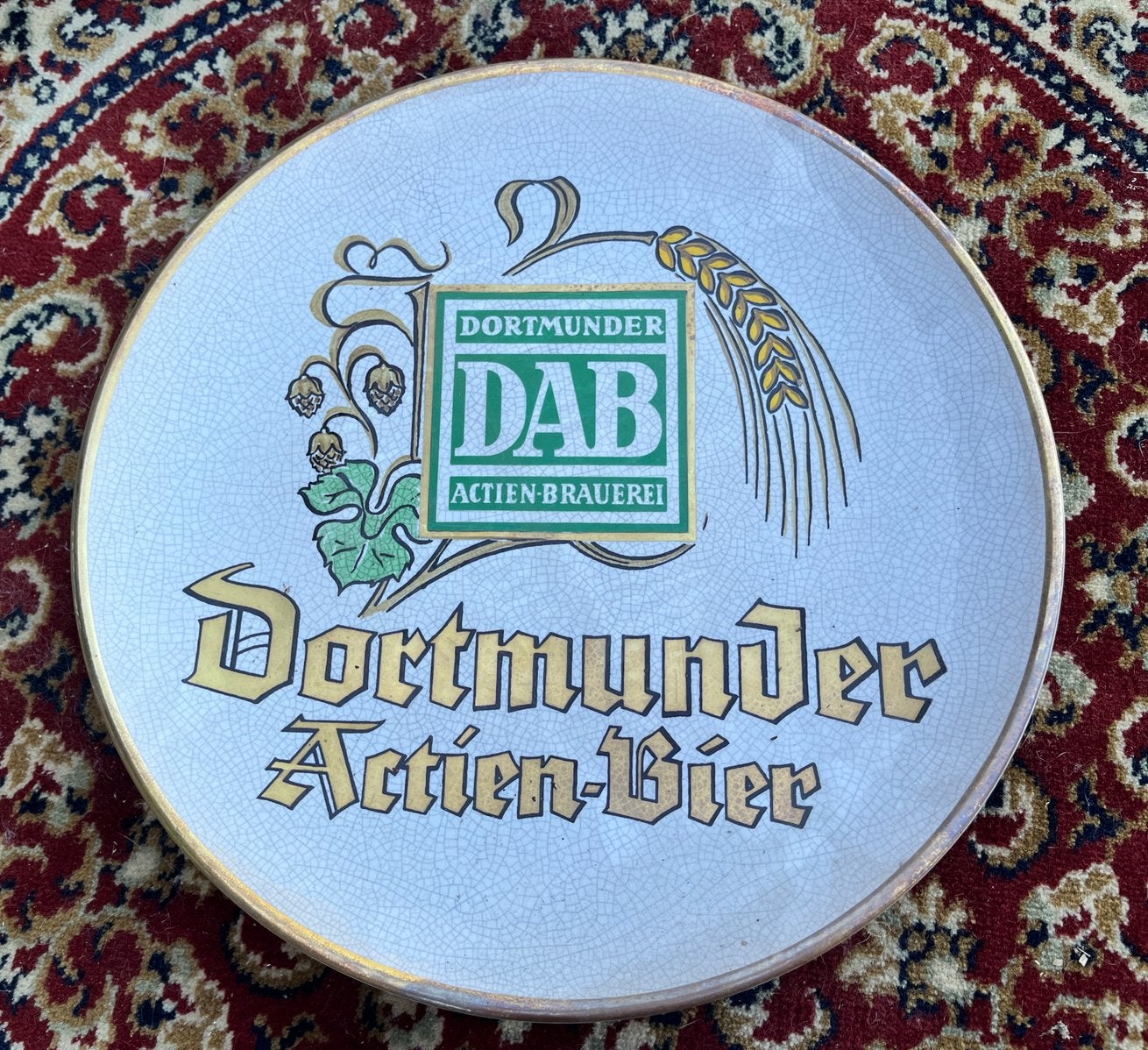 Ophangbord/reclame-wandbord Dortmunder Actien Bier 2 stuks, Collections, Marques de bière, Neuf, Panneau, Plaque ou Plaquette publicitaire
