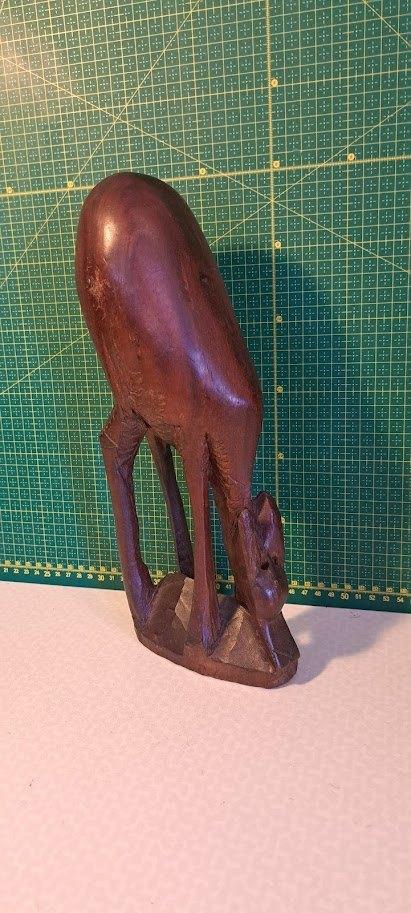Houtsnede antilope - Afrikaans - ca. 1960, Antiek en Kunst, Ophalen of Verzenden